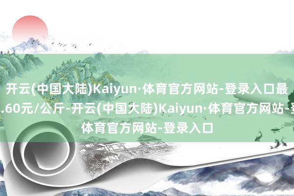 开云(中国大陆)Kaiyun·体育官方网站-登录入口最低报价2.60元/公斤-开云(中国大陆)Kaiyun·体育官方网站-登录入口