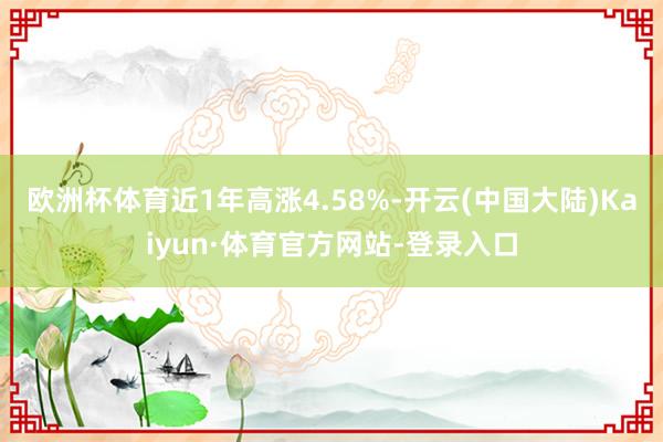 欧洲杯体育近1年高涨4.58%-开云(中国大陆)Kaiyun·体育官方网站-登录入口