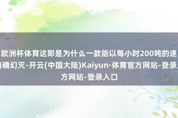 欧洲杯体育这即是为什么一款能以每小时200吨的速率精确幻灭-开云(中国大陆)Kaiyun·体育官方网站-登录入口