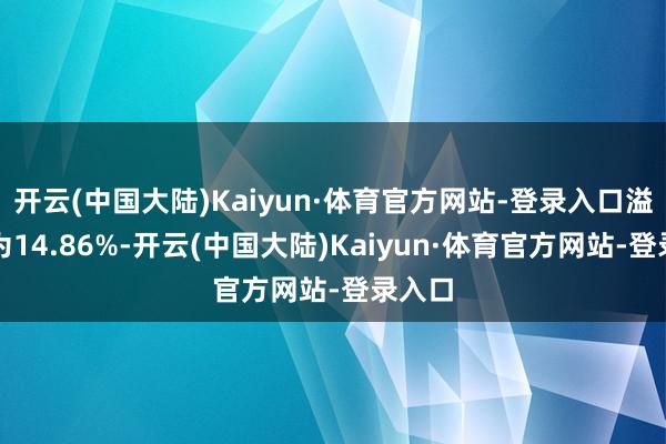开云(中国大陆)Kaiyun·体育官方网站-登录入口溢价率为14.86%-开云(中国大陆)Kaiyun·体育官方网站-登录入口
